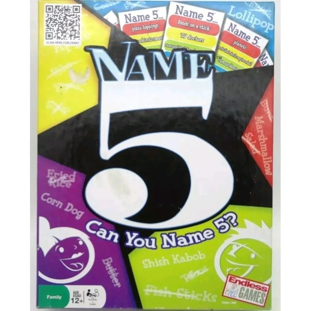 Name 5 Board Can You Endless Learn School Learning Game Age 12+ SEE B60.0GA1858